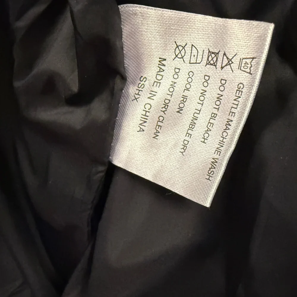 Men's Black Bomber Jacket Lightweight Zip Up Casual Outdoor Coat size‎ Large